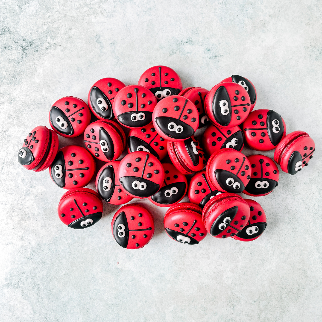 Adorable Ladybug Macarons: Irresistible Red Velvet Joy