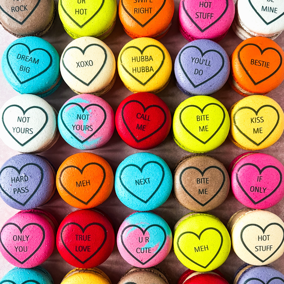 Heartfelt Macarons: Messages of Love in Every Colour