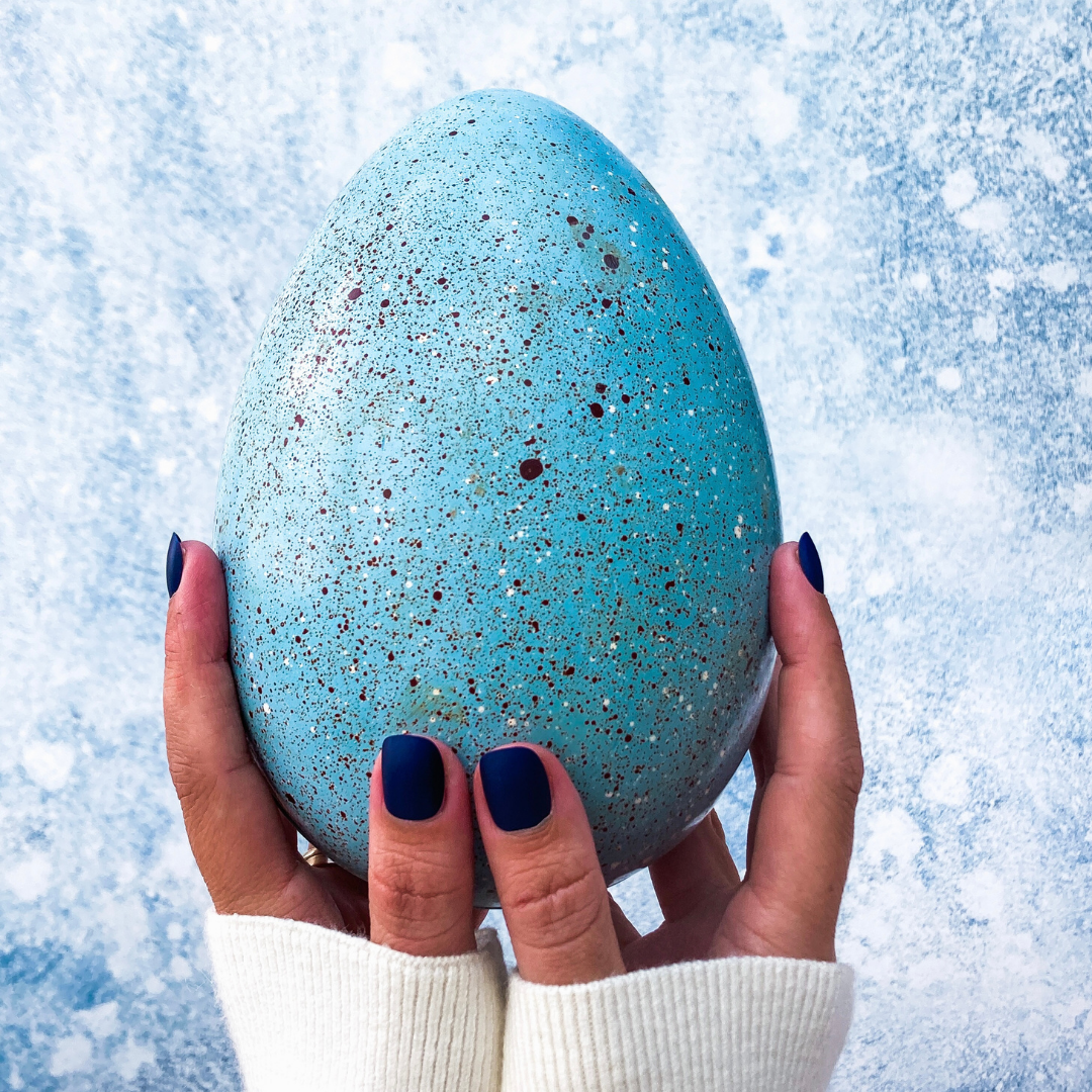 Indulge in Easter Magic: Chocolate Macaron Filled Chocolate Egg