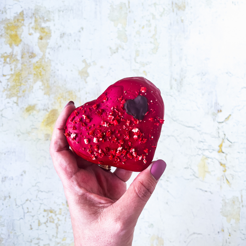 Cupid's Confections: Giant Heart-Shaped Macarons