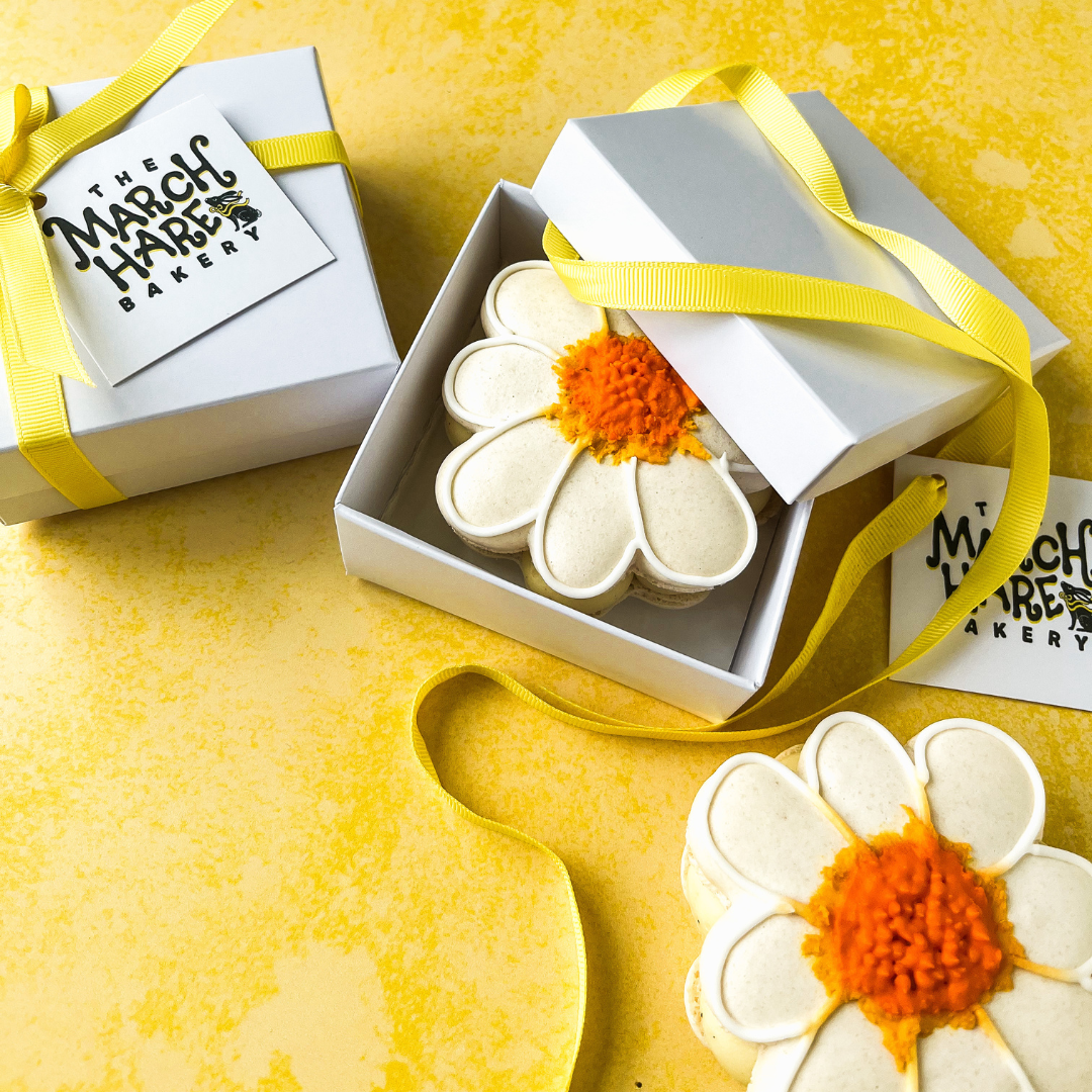 Giant Daisy Macarons: Blooms of Sweet Comfort