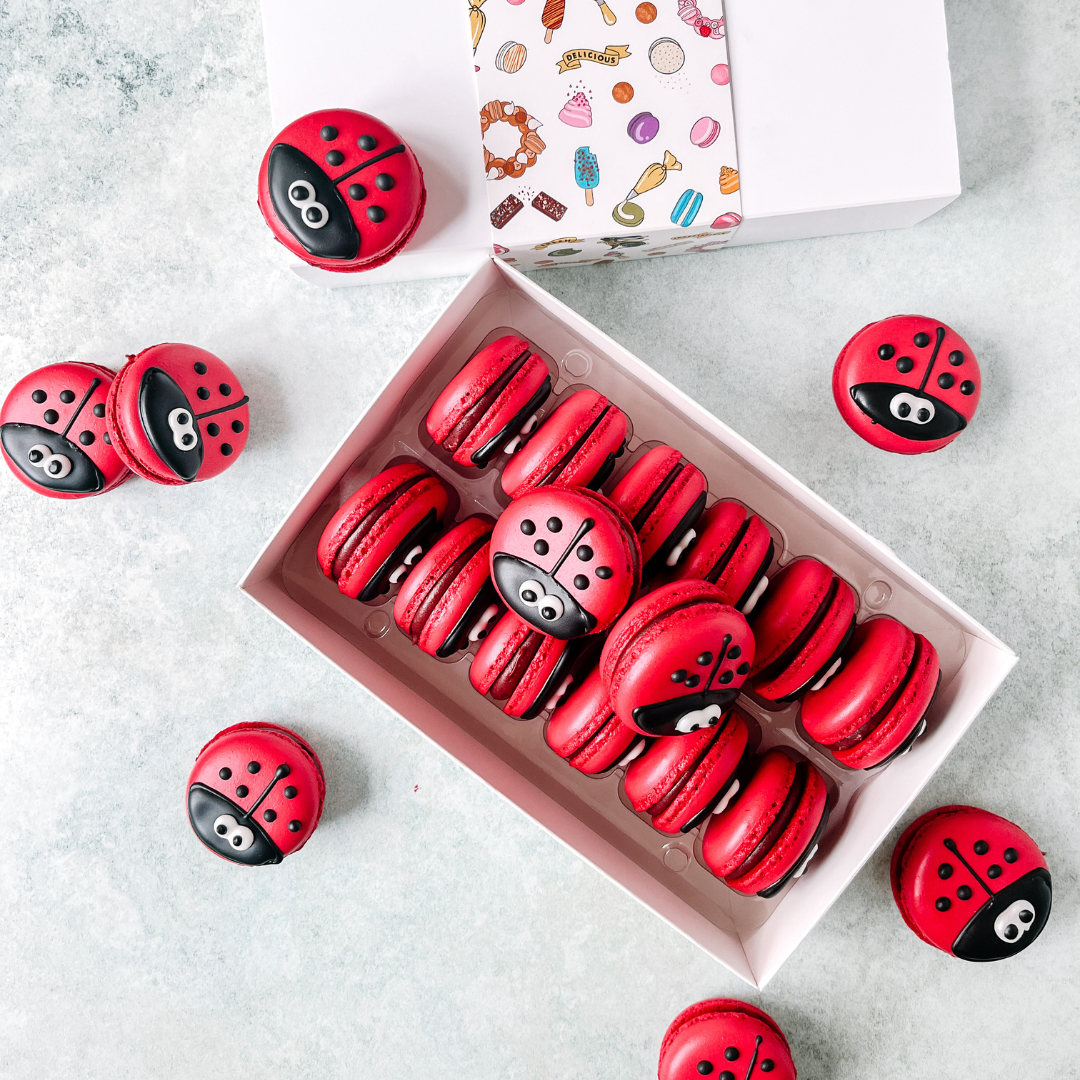 Adorable Ladybug Macarons: Irresistible Red Velvet Joy