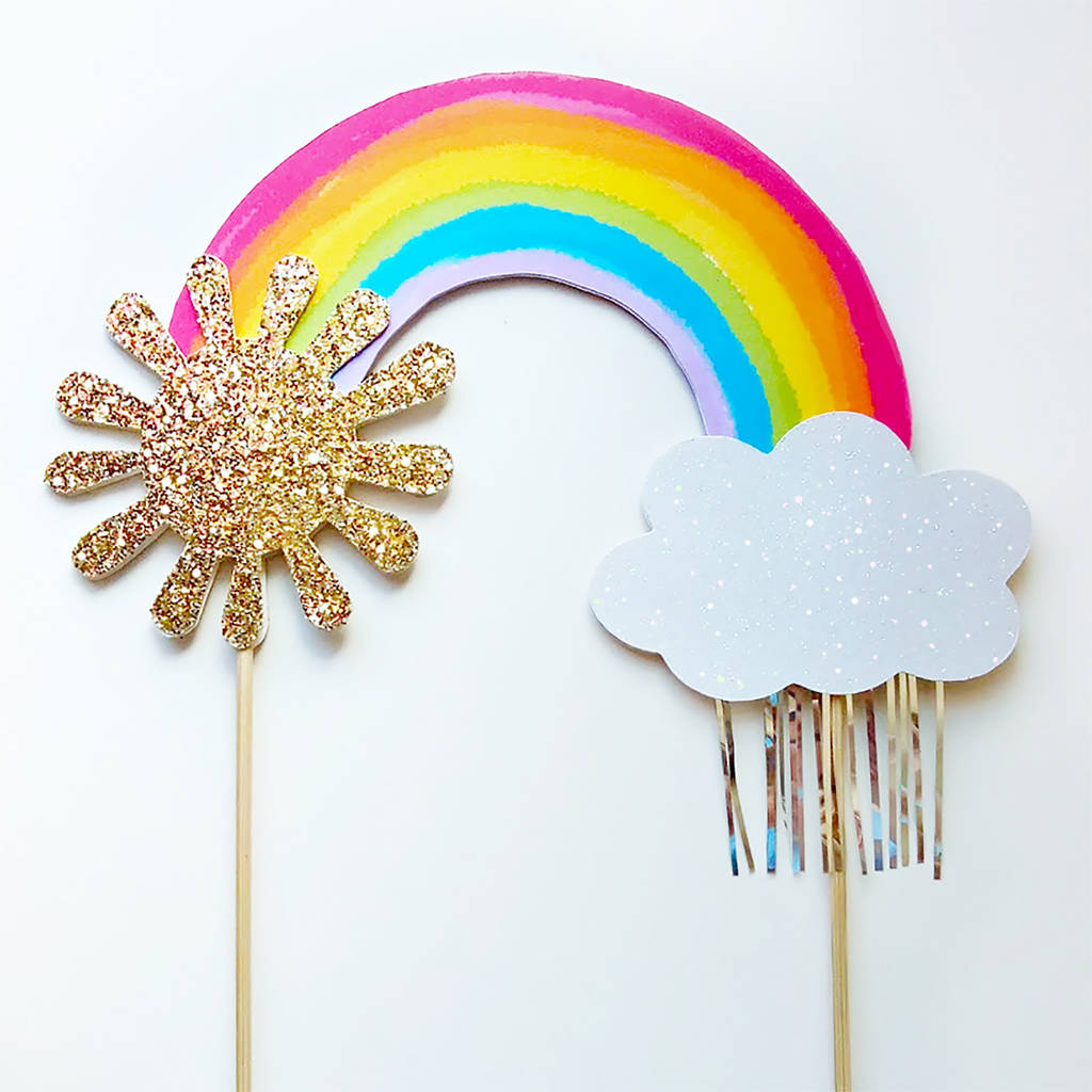 Rainbow Double Sided Cake Topper
