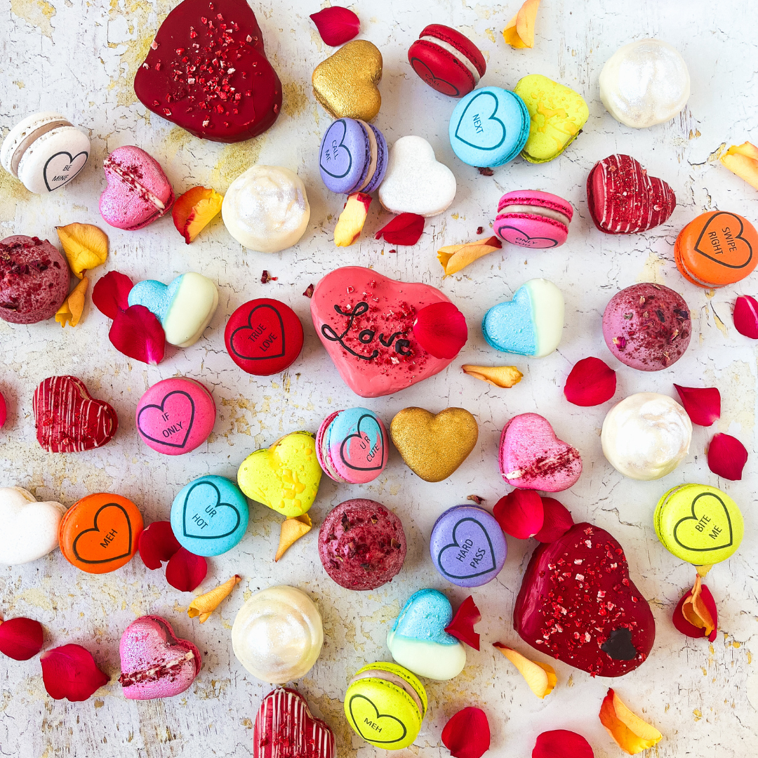 Heartfelt Macarons: Messages of Love in Every Colour