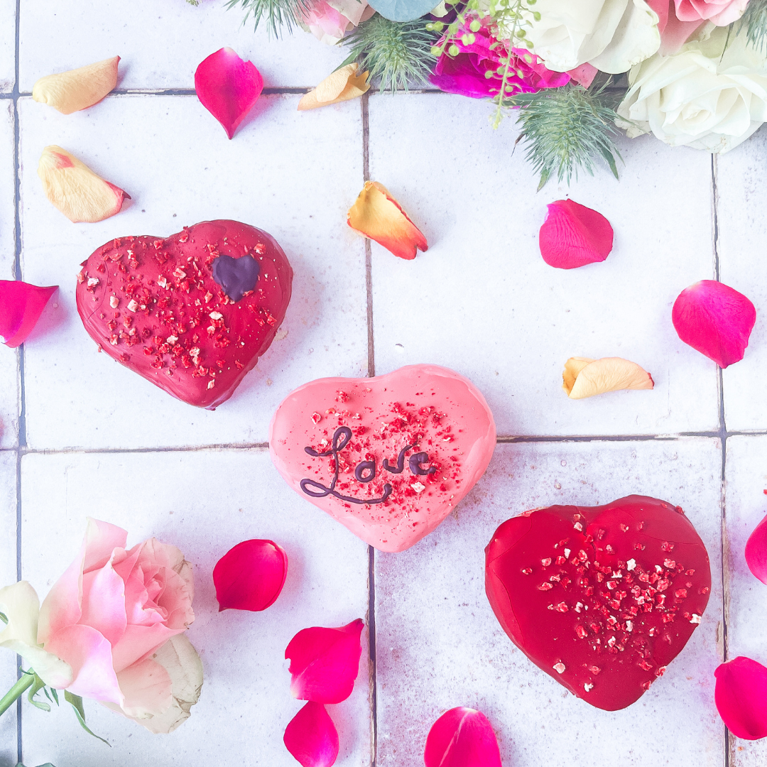 Cupid's Confections: Giant Heart-Shaped Macarons